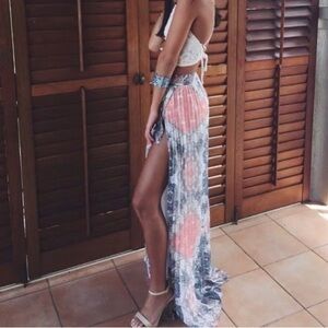 Sabo Skirt Aziza Side Split Leg Maxi Skirt.  Size Small.